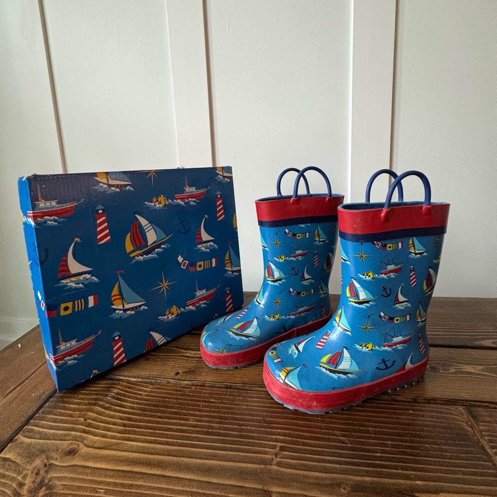 Stephen Joseph Nautical Rain Boots